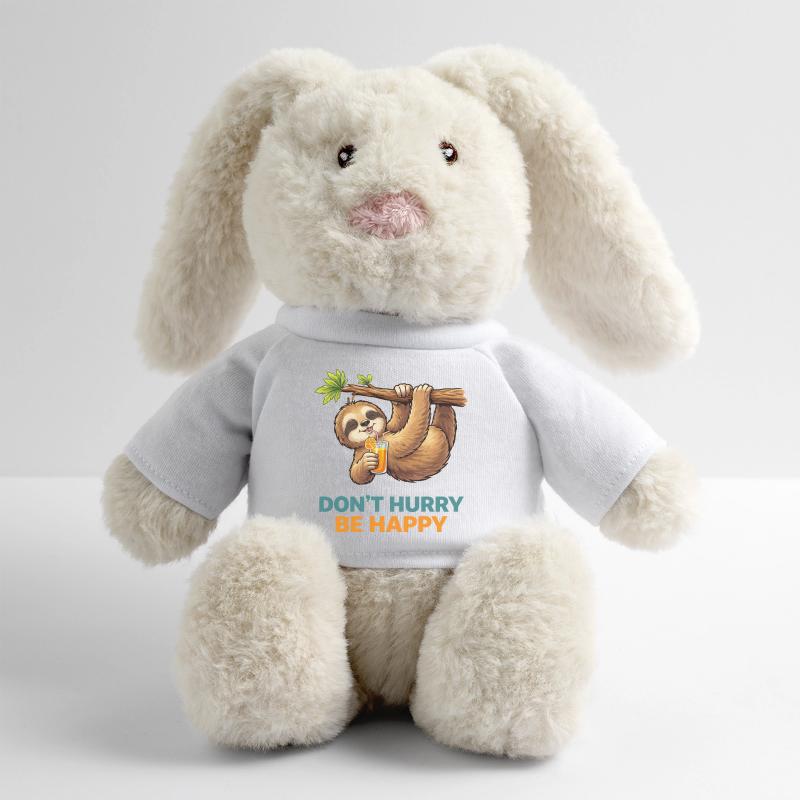 Relaxing Sloth Don’t Hurry MiniFeet® RecycelHase® Bunny Cream