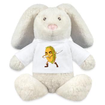 Taco-Shirt abtupfen - MiniFeet® RecycelHase® Creme - Weiß - Vorne