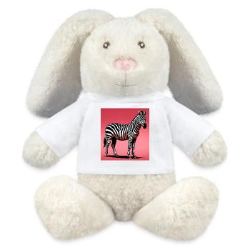 zebra - MiniFeet® RecycelHase® Bunny Cream - white - Front