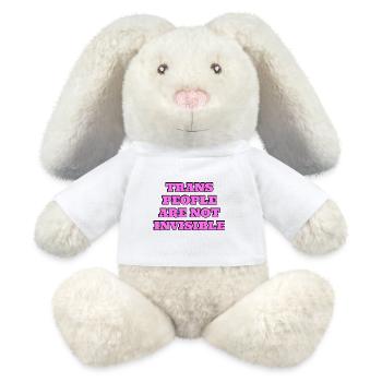 Trans-Menschen sind nicht unsichtbar - MiniFeet® RecycelHase® Creme - Weiß - Vorne