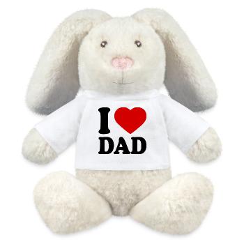 I love dad - MiniFeet® RecycelHase® Creme - Weiß - Vorne