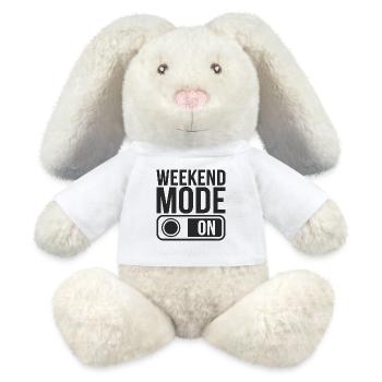 Weekend Mode On - MiniFeet® RecycelHase® Bunny Cream - white - Front
