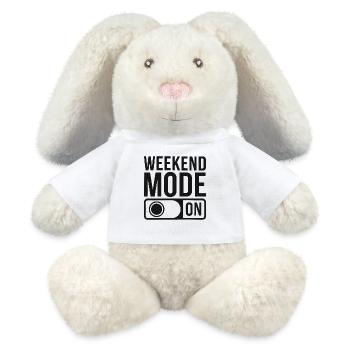 Weekend Mode On - MiniFeet® RecycelHase® Bunny Cream - white - Front