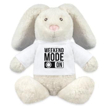 Weekend Mode On - MiniFeet® RecycelHase® Bunny Cream - white - Front