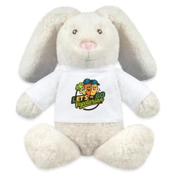 Sain, végétalien, végétarien, bien-être animal - Lapin en peluche recyclé MiniFeet® Crème - blanc - Devant