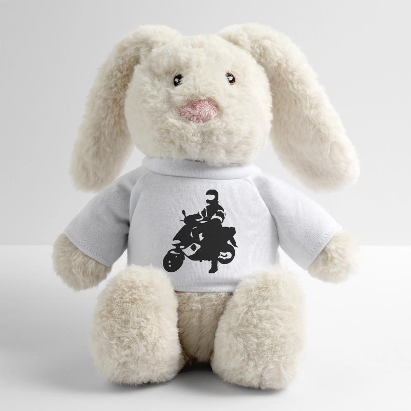 Scooter Lapin en peluche recyclé MiniFeet® Crème