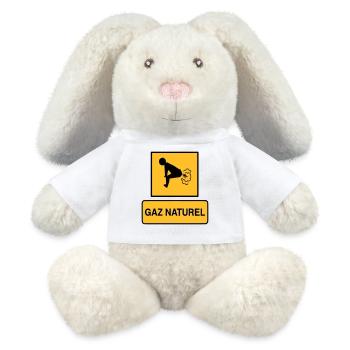Gaz naturel - Lapin en peluche recyclé MiniFeet® Crème - blanc - Devant