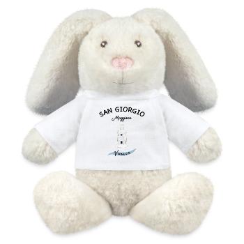 Phare de Venise, Île Majeure de San Giorgio - Lapin en peluche recyclé MiniFeet® Crème - blanc - Devant