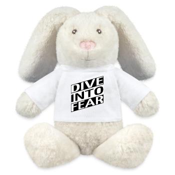 bungee jumping safety statement resilient courage - MiniFeet® RecycelHase® Creme - Weiß - Vorne