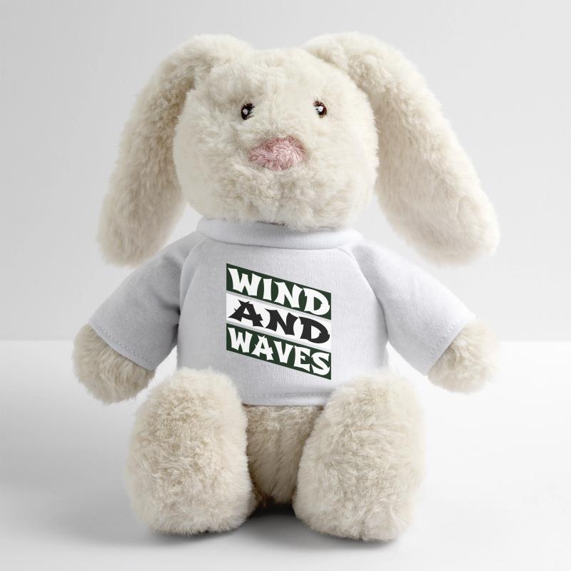 blague liberté style de vie planche à voile idée présente Lapin en peluche recyclé MiniFeet® Crème