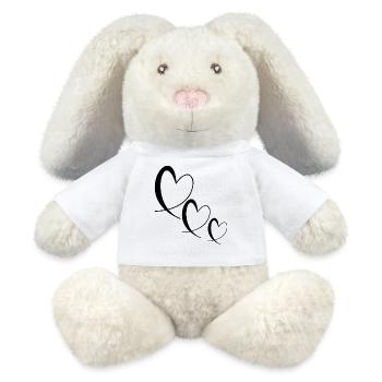 HERZ. PAAR. GERADE VERHEIRATET. Junggesellinnenabschied. VALENTINSTAG. - MiniFeet® RecycelHase® Creme - Weiß - Vorne