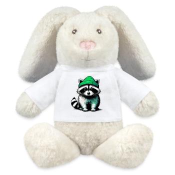 Waschbär - MiniFeet® RecycelHase® Creme - Weiß - Vorne