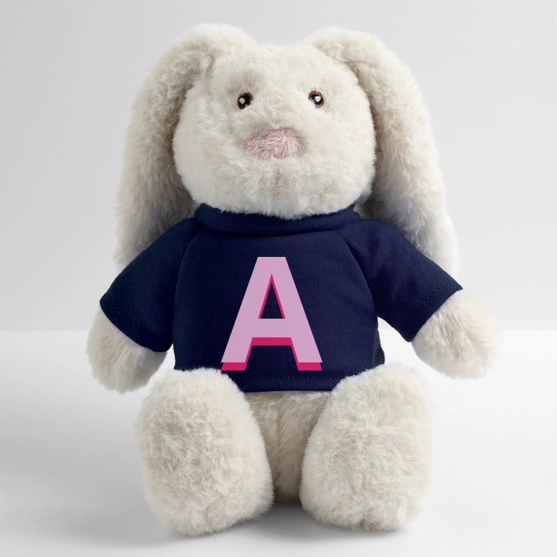 Pop- und moderner rosa Buchstabe a MiniFeet® RecycelHase® Creme