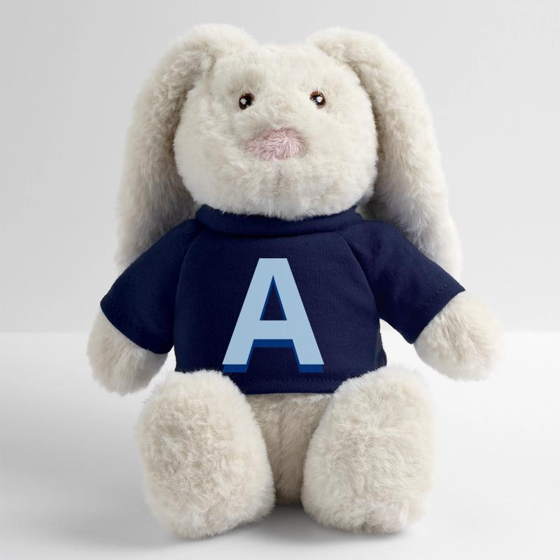 Buchstabe A Blue Pop und Modern MiniFeet® RecycelHase® Creme