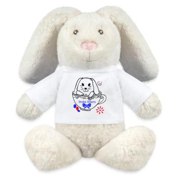 Osterhase Frohe Ostern - MiniFeet® RecycelHase® Creme - Weiß - Vorne