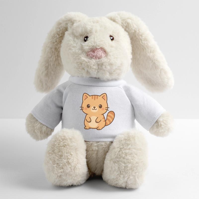 Illustration de chatons mignons Lapin en peluche recyclé MiniFeet® Crème