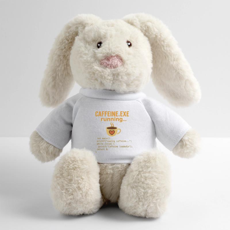 Caffeine.exe course à pied Lapin en peluche recyclé MiniFeet® Crème