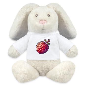 Litschi Pop Art Rot - MiniFeet® RecycelHase® Creme - Weiß - Vorne