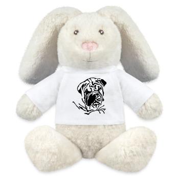 Shar-Pei - MiniFeet® RecycelHase® Creme - Weiß - Vorne