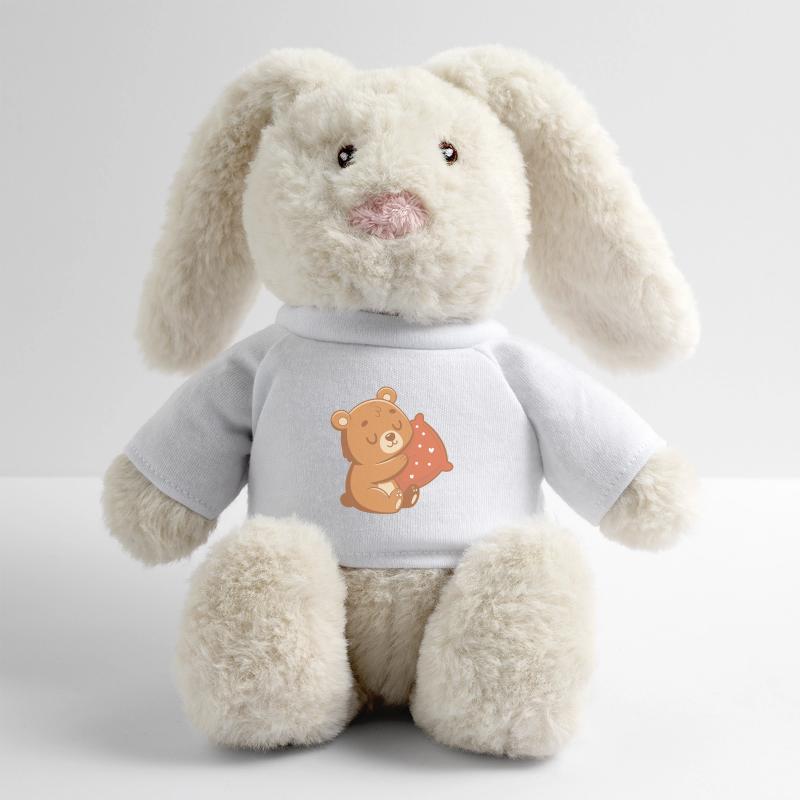 Cuddle Bear and Heart Cushion MiniFeet® RecycelHase® Bunny Cream
