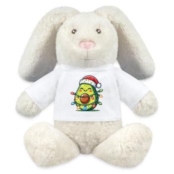 Festliche Avocado Santa Weihnachten Beleuchtung - MiniFeet® RecycelHase® Creme - Weiß - Vorne