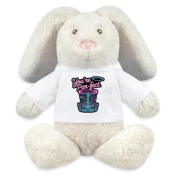 Tu es parfait - Mème Drôle de Disc Golf - Lapin en peluche recyclé MiniFeet® Crème - blanc - Devant