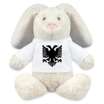 Shqipe Eagle – Albania Double Head National Flag - MiniFeet® RecycelHase® Bunny Cream - white - Front