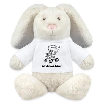 Windeltaxi-Driver - MiniFeet® RecycelHase® Creme - Weiß - Vorne