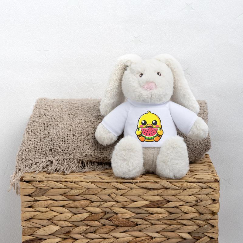 Été du canard doux Chibi Kawaii Melon Lapin en peluche recyclé MiniFeet® Crème