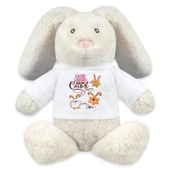 Joie de Pâques - Lapin en peluche recyclé MiniFeet® Crème - blanc - Devant