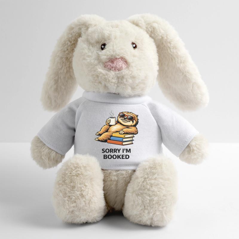 Cozy Sloth Reading Stack MiniFeet® RecycelHase® Bunny Cream