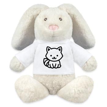 raton laveur - Lapin en peluche recyclé MiniFeet® Crème - blanc - Devant