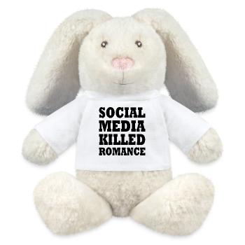 social media killed romance - MiniFeet® RecycelHase® Bunny Cream - white - Front