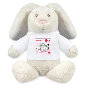 Sternzeichen Fische - MiniFeet® RecycelHase® Creme - Weiß - Vorne