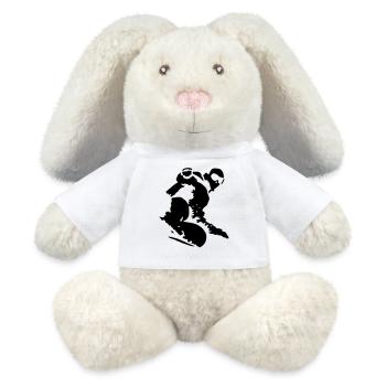 Snowboarding - MiniFeet® RecycelHase® Creme - Weiß - Vorne
