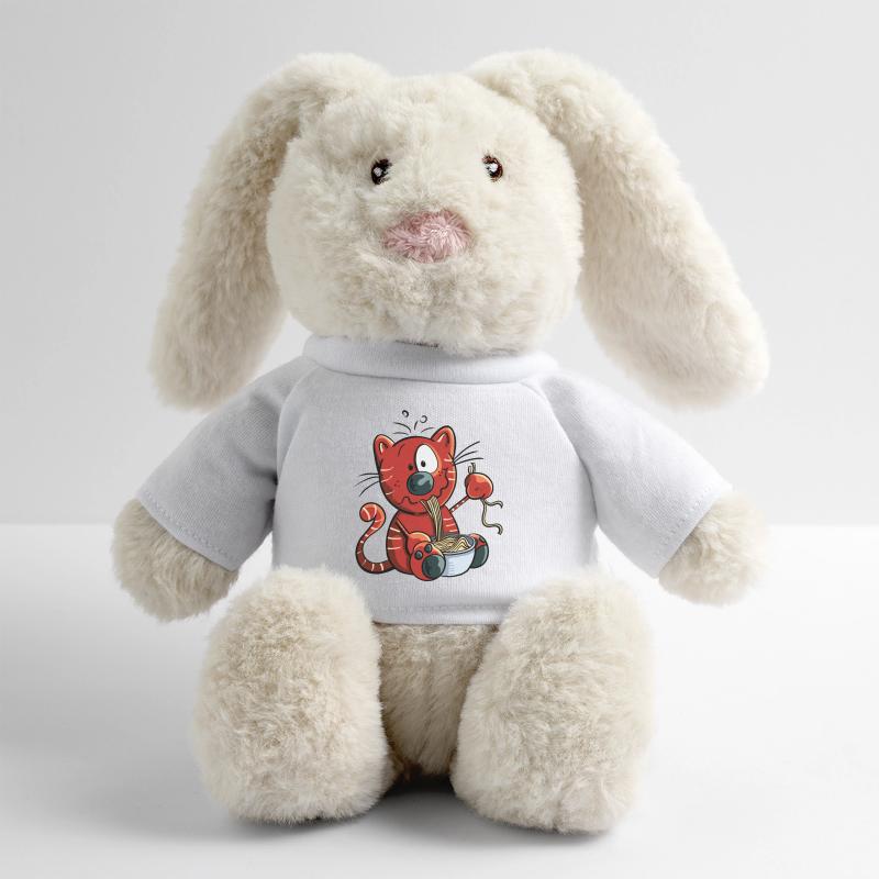 Mignon chat comique Lapin en peluche recyclé MiniFeet® Crème