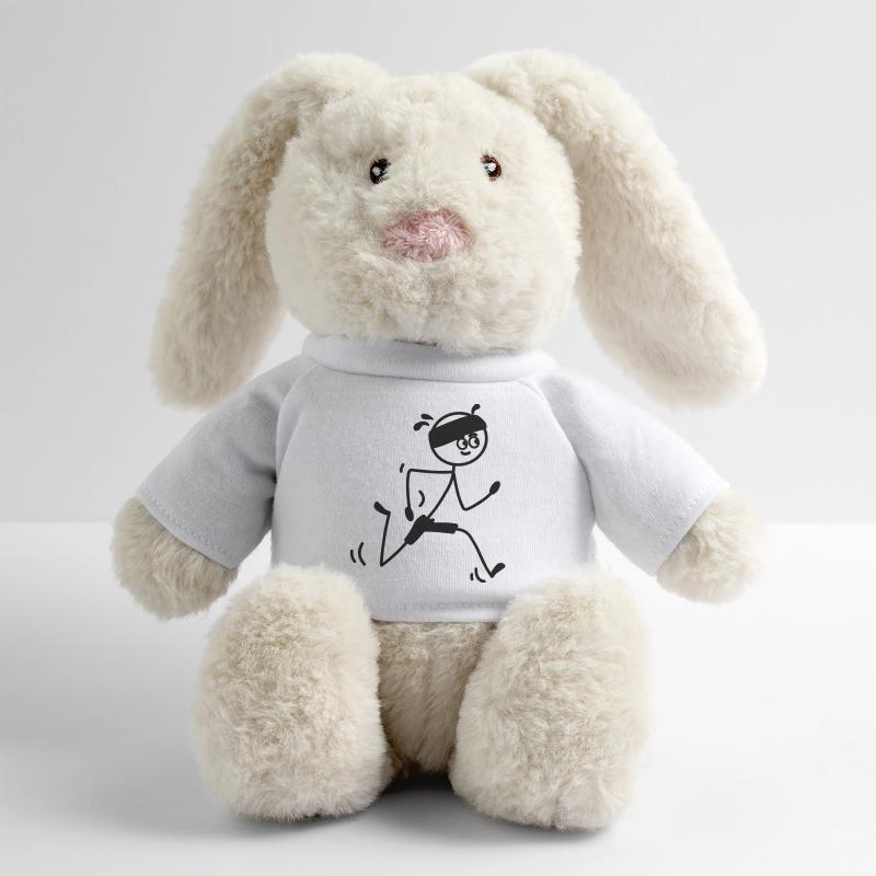 Läufer jung oder Mann mit Schweißband MiniFeet® RecycelHase® Creme