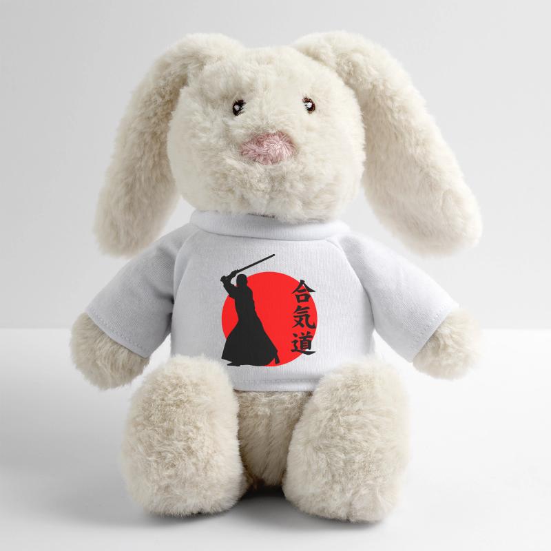 Aïkido Lapin en peluche recyclé MiniFeet® Crème