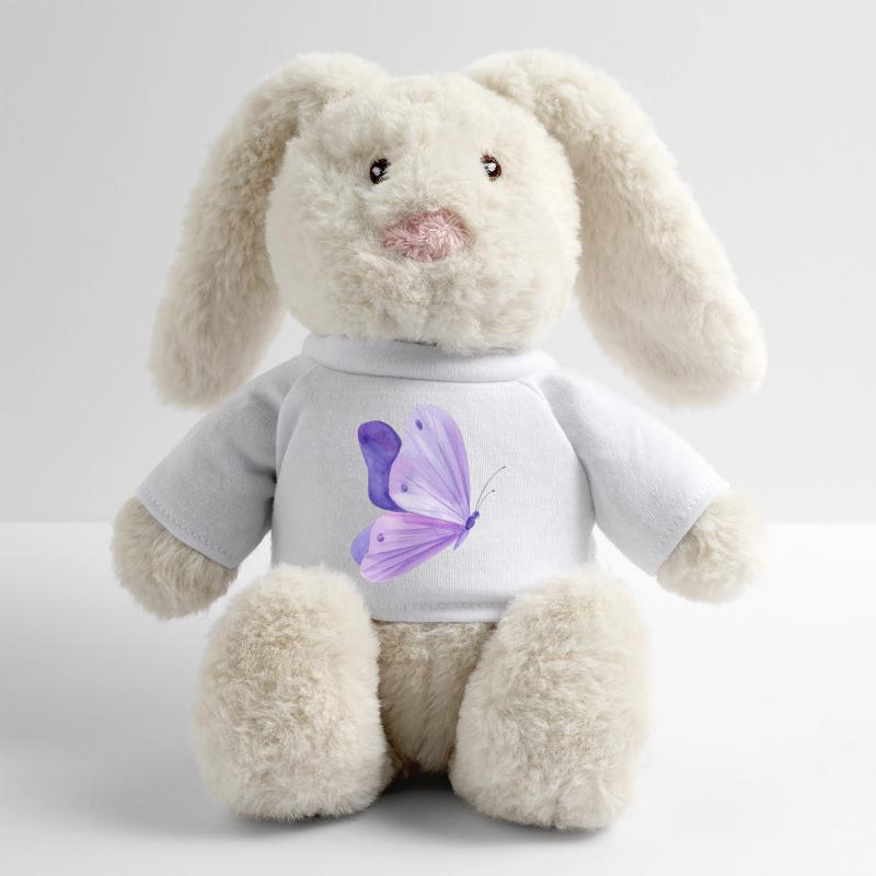 Papillon Lapin en peluche recyclé MiniFeet® Crème