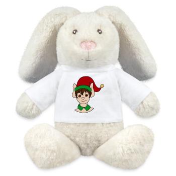 Weihnachtself - MiniFeet® RecycelHase® Creme - Weiß - Vorne