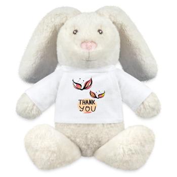 Thank You - MiniFeet® RecycelHase® Bunny Cream - white - Front