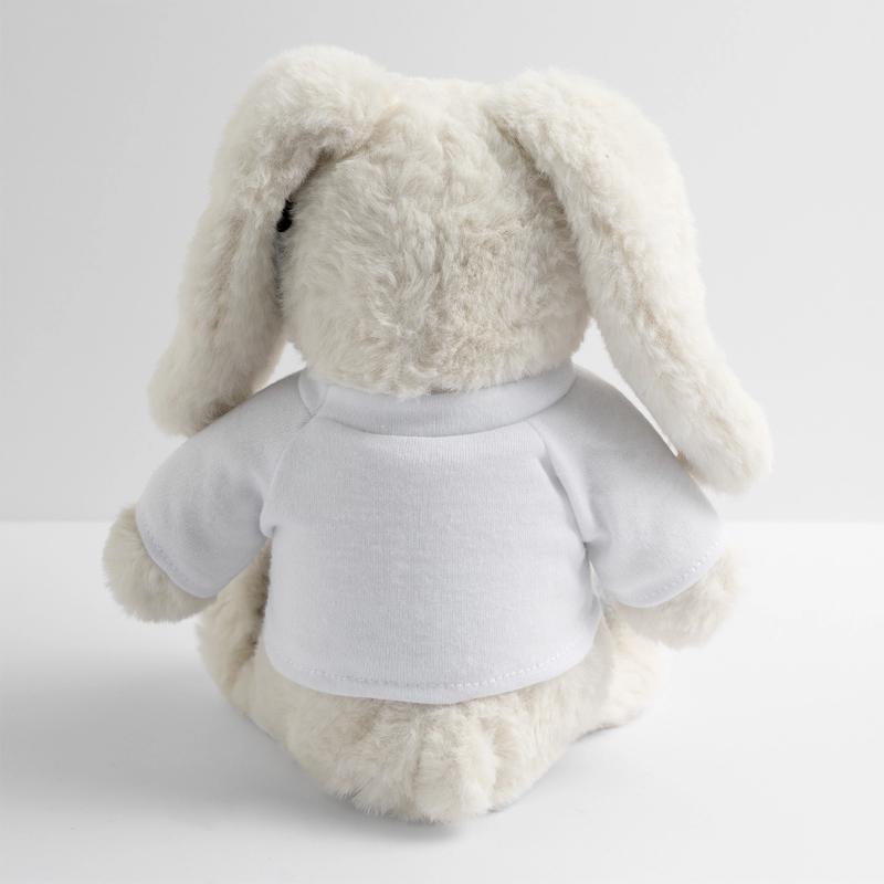 PAPI PÊCHEUR Lapin en peluche recyclé MiniFeet® Crème