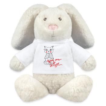 You are sweet, cat - MiniFeet® RecycelHase® Bunny Cream - white - Front