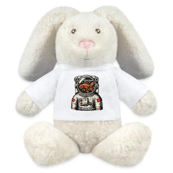 Astronaut with Fishglass Helmet – Bizarre Space De - MiniFeet® RecycelHase® Bunny Cream - white - Front