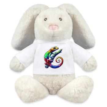 Gecko - MiniFeet® RecycelHase® Creme - Weiß - Vorne