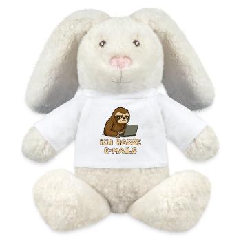 Lässiger Faultier-Design mit E-Mail-Sarkasmus - MiniFeet® RecycelHase® Creme - Weiß - Vorne