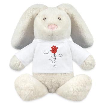 Mignonne - Lapin en peluche recyclé MiniFeet® Crème - blanc - Devant