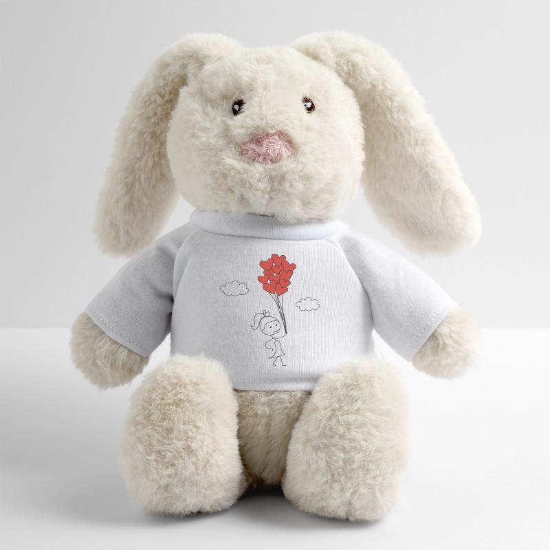 Mignonne Lapin en peluche recyclé MiniFeet® Crème
