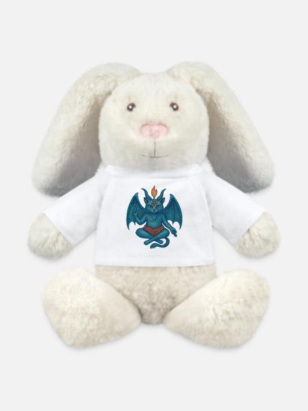 Katze Baphomet - MiniFeet® RecycelHase® Creme - Weiß