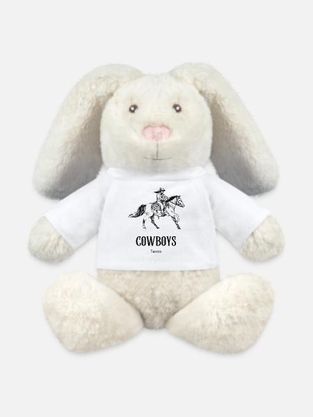 Cowboy, Pferd, Western - MiniFeet® RecycelHase® Creme - Weiß